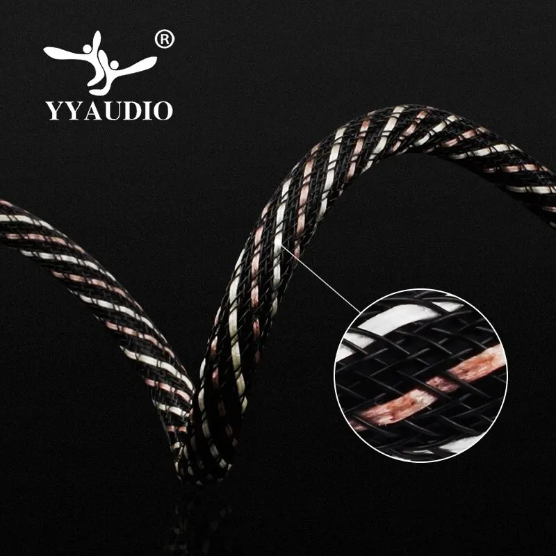 YYAUDIO-Cable de Audio HiFi de 3,5mm a 2rca, 6N OFC AUX 3,5, Conector estéreo RCA Y, divisor para MP3, MP4, PC, amplificador de teléfono, mezclador - imagen 5