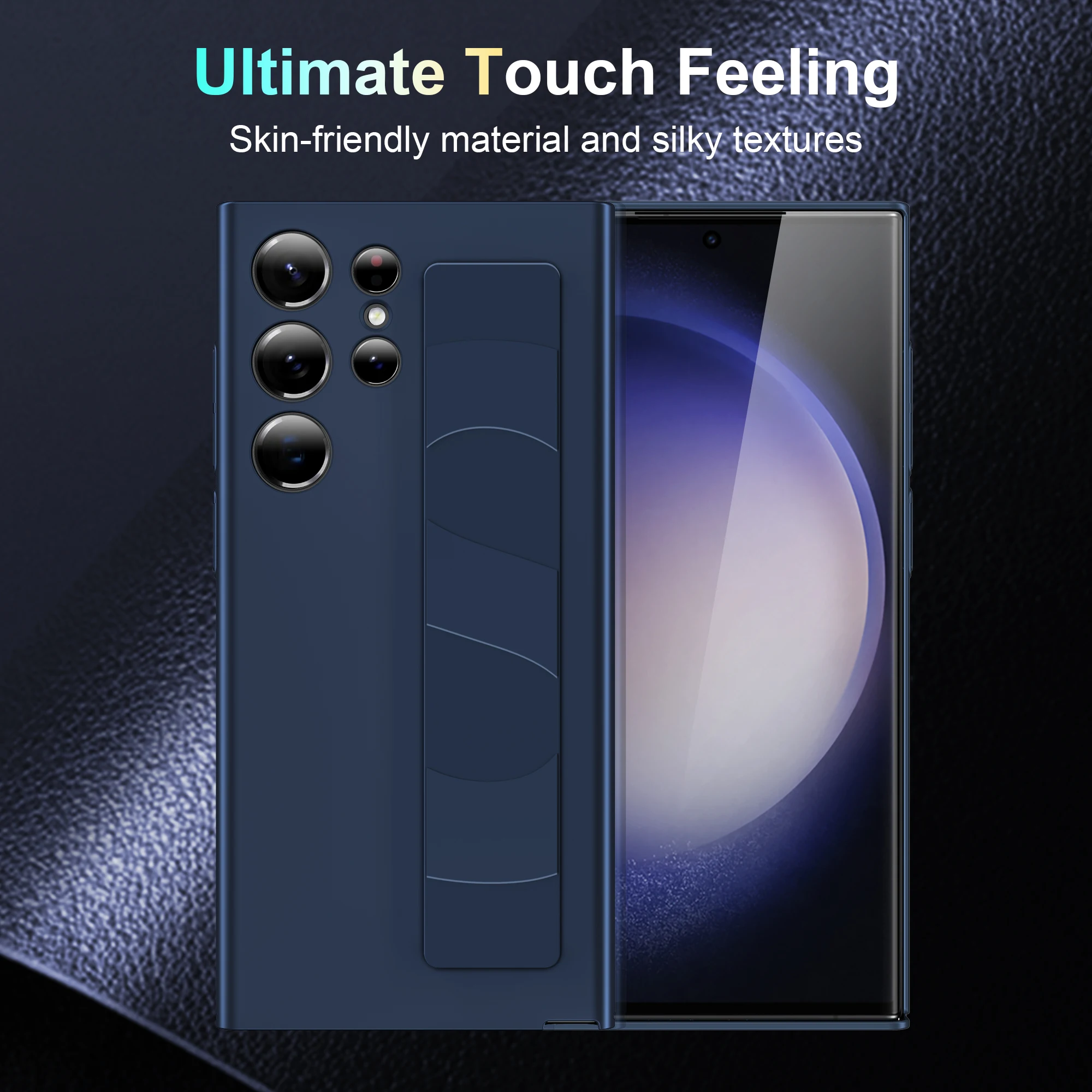 Funda de lujo con correa de muñeca elástica para Samsung Galaxy S23 S24 S25 Ultra Plus, funda a prueba de golpes - imagen 2