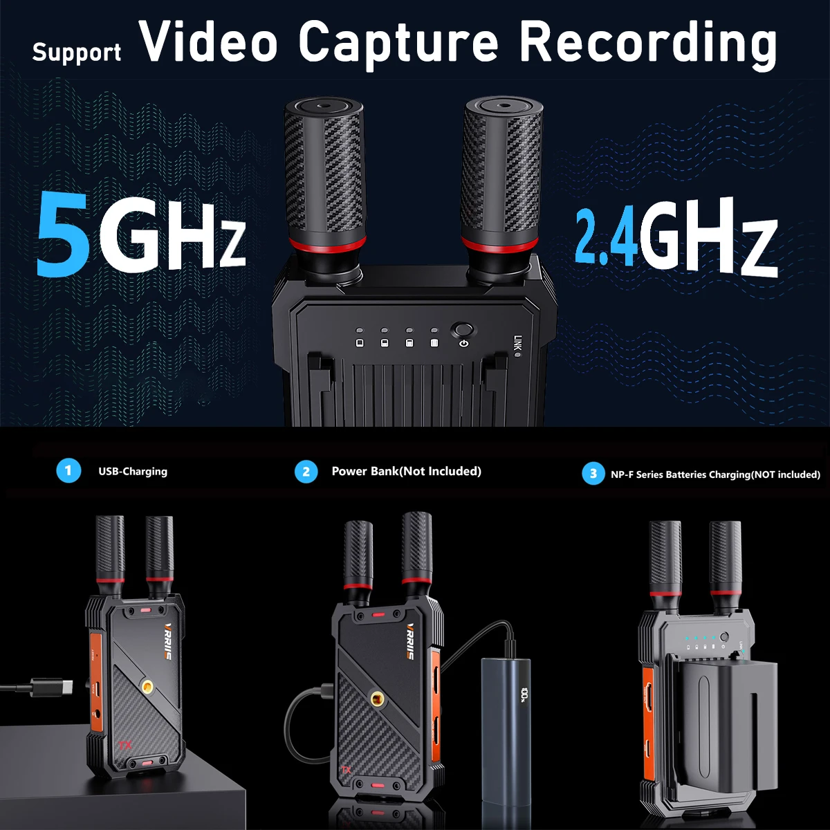 Pro 5G 400M extensor HDMI inalámbrico transmisor receptor soporte NP-F batería cámara transmisión en vivo captura de grabación de vídeo UVC - imagen 2