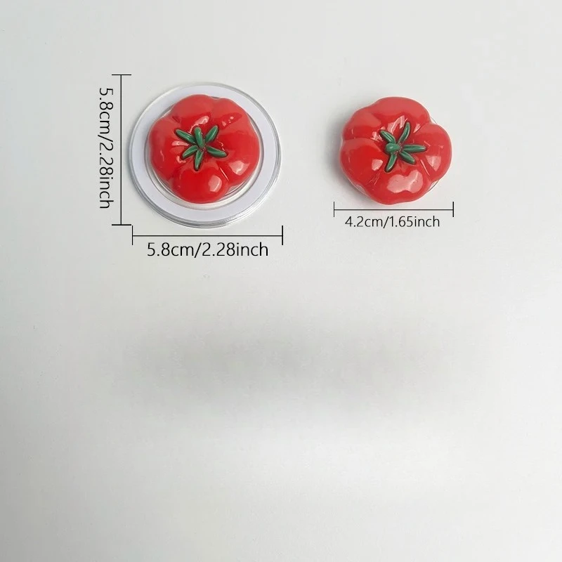 Soporte para teléfono con tomate bonito, soporte magnético para teléfono con agarre para Magsafe, IPhone, Mac, Samsung, anillo seguro, soporte expansible para dedo - imagen 2