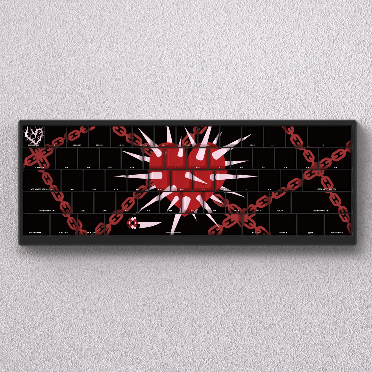 98 teclas Oath Vow retroiluminación de impresión lateral PBT sublimación de tinte altura cereza negro rosa para teclado mecánico AULA F75 Anne Pro