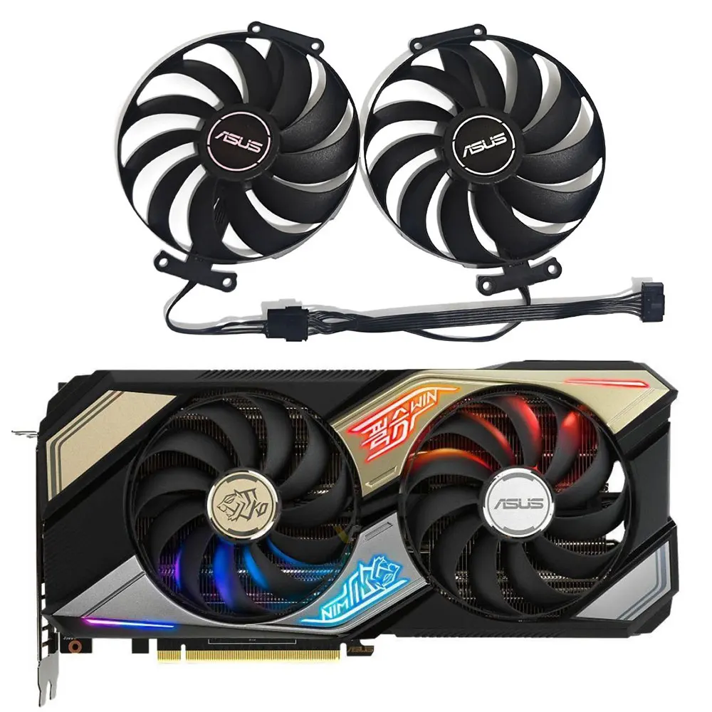 2 VENTILADOR 95 MM CF1010U12S FDC10U12S9-C T 129215 Ventilador de refrigeración de tarjeta de vídeo SU, para ASUS KO GeForce RTX 3070, RTX 3060TI, RTX 3060 OC Edition