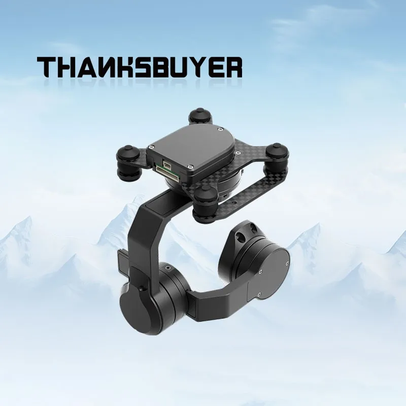 C-200T cardán FPV de 3 ejes 200g carga útil Motor sin escobillas de alto par estabilización mecánica ortogonal FPV PTZ - imagen 3
