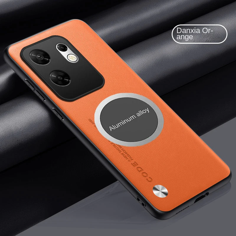 Funda de cuero vegano suave para Infinix Zero 30, carcasa trasera protectora magnética para Infinix Note 40 Pro Plus Hot 40 Pro