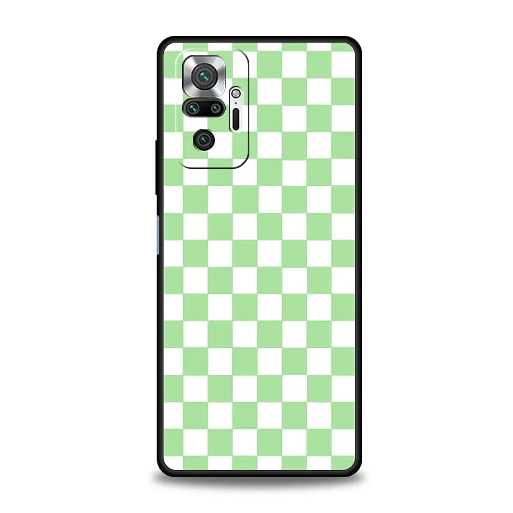 Funda de teléfono para Xiaomi Redmi Note 14 13 12 5G 11 10 Pro Plus 4G 9S 9 14C 13C 12C 10C 9C 9A cubierta Retro clásico tablero de ajedrez rejilla - imagen 5