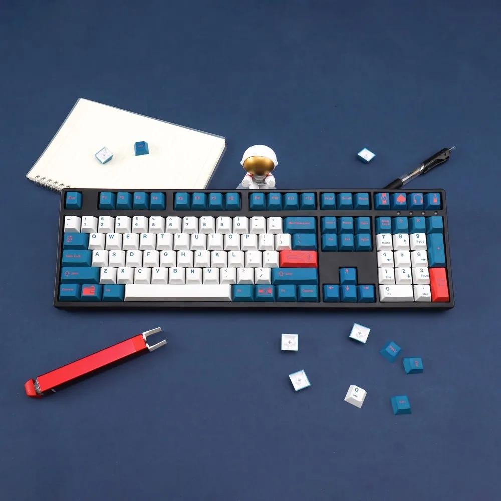 GMK todos los días llevar teclas PBT tinte subcama teclas en inglés Cherry perfil Keycap con 2.25U 2.75U 3U 7U barra espaciadora ISO Enter