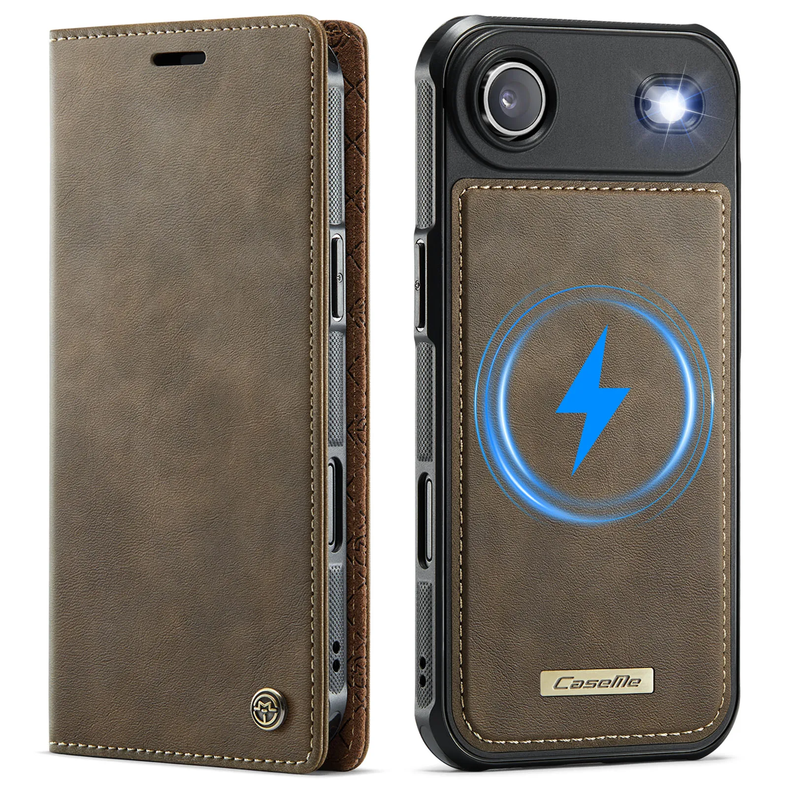 Funda tipo billetera de cuero Solt con tarjetas magnéticas 2 en 1 para iPhone 17 Pro Max 16 Plus 15 14 13 12 soporte a prueba de golpes para funda Magsafe - imagen 4