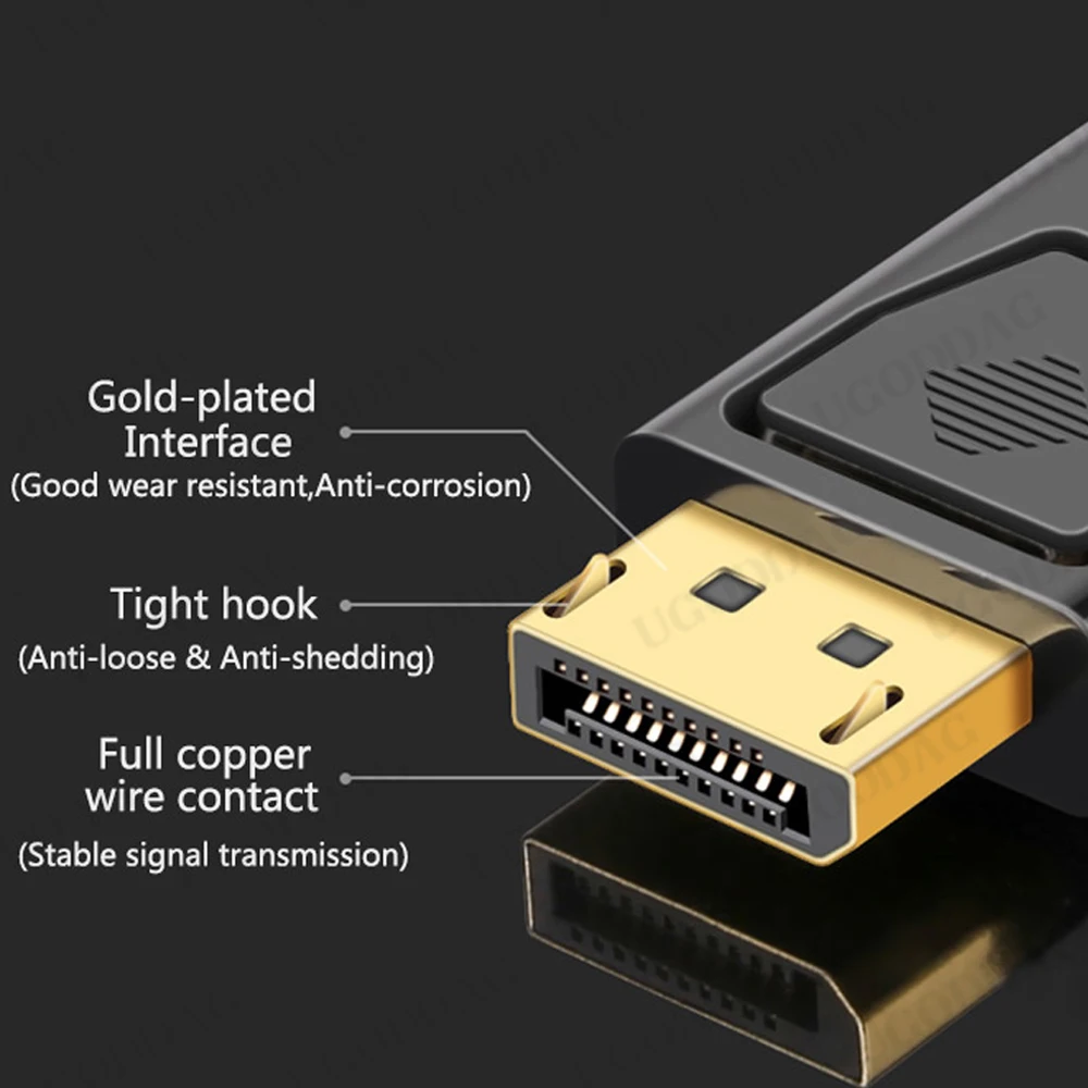 Convertidor 4K DP macho a HDMI hembra, puerto de pantalla 1080P a adaptador Compatible con HDMI, Adaptador de Audio y vídeo para MacBook Air Pro y portátil - imagen 5