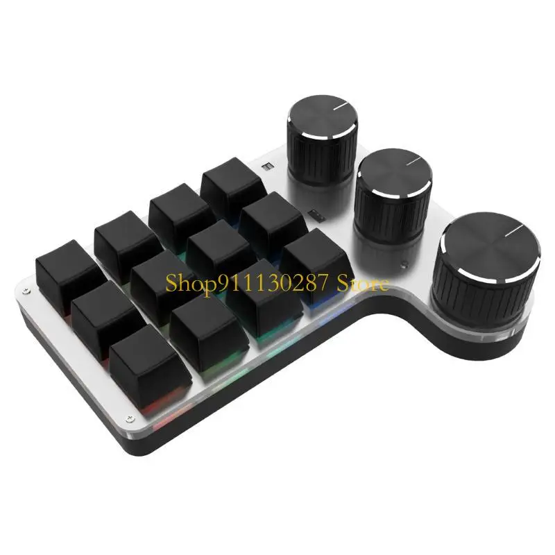 J1HC Copiar teclado juego mecánico personalizado Paste Plazo Hot-Swap 12 Macro Teclado - imagen 5