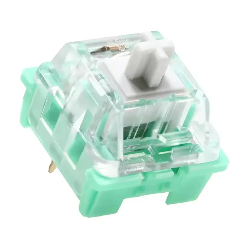 Interruptor KTT de jade blanco y jadeíta, interruptor lineal MX de 45g para teclado mecánico, lubricado en fábrica, POM RGB, 3 pines, Tofu de repollo - imagen 2