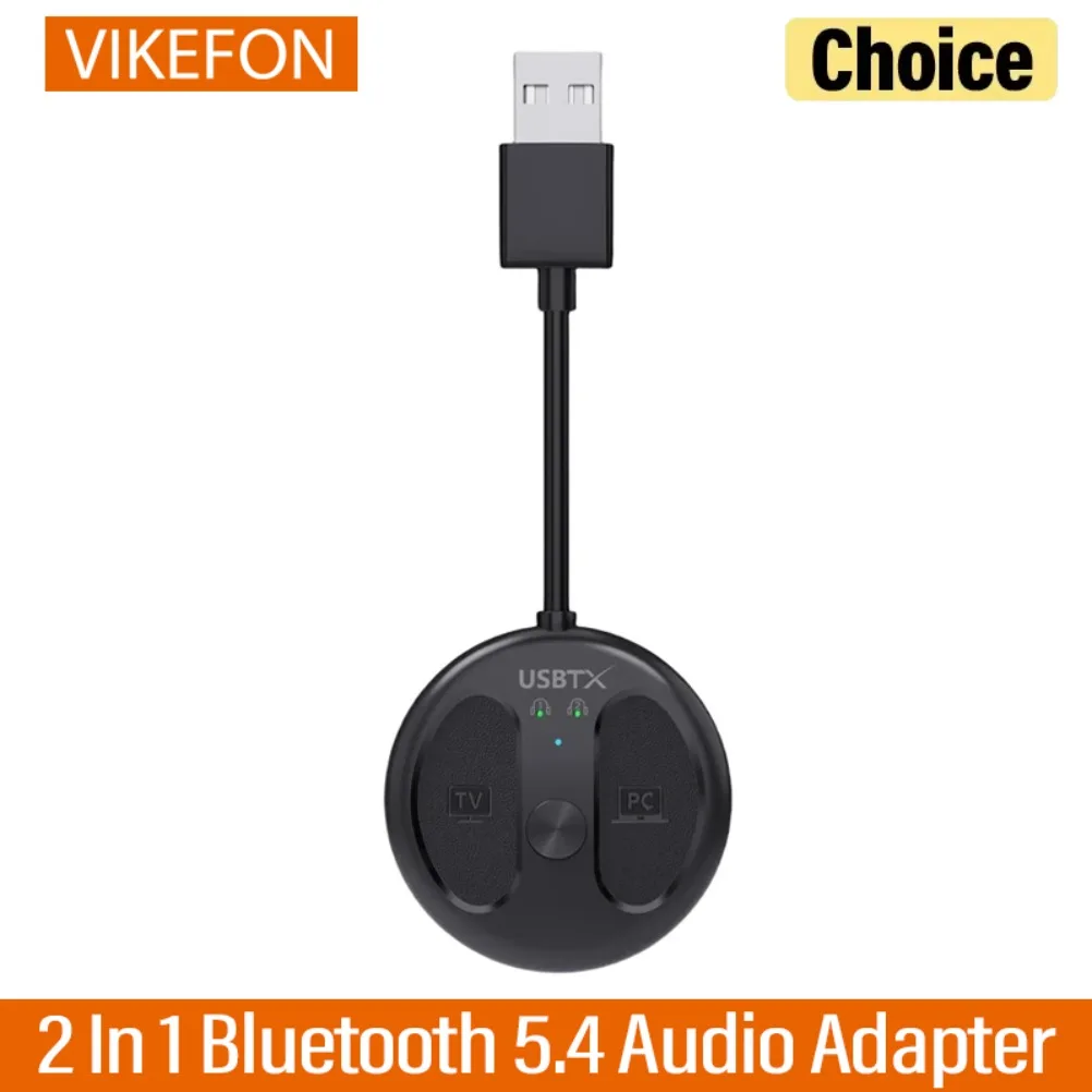 Transmisor y receptor de Audio Bluetooth 5,4 2 en 1 adaptador de Audio auxiliar inalámbrico de 3,5mm transmisor Bluetooth para TV auriculares de coche