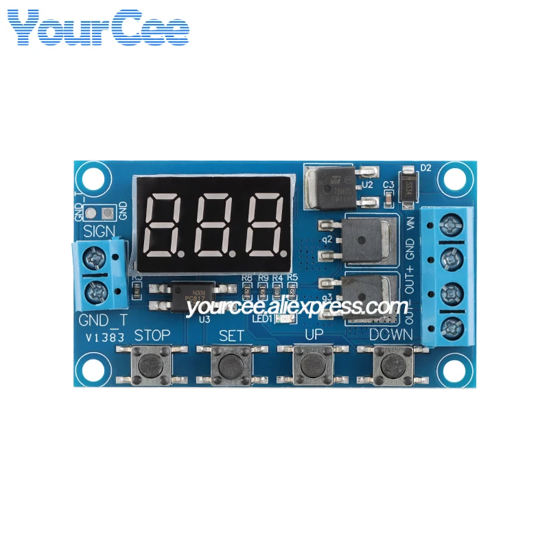 Módulo de relé de interruptor de retardo, tablero de control de tubo MOS dual con sincronización de ciclo de disparo de alto nivel con aislamiento optoacoplador, 2 uds./1 ud. - imagen 4