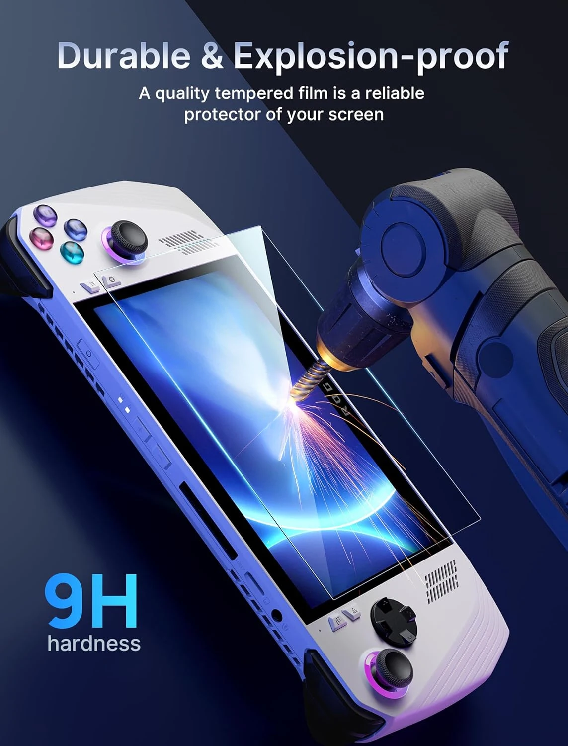 Película de vidrio templado para Asus ROG Xbox Ally/X, Protector de pantalla para consola de juegos portátil, antiarañazos, accesorios para ROG Ally - imagen 3