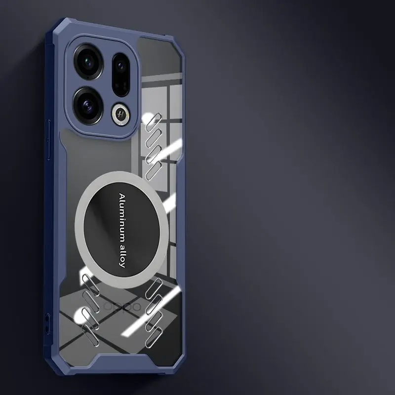 Funda magnética para OPPO Find X9 Pro X8, bolsa de aire de refrigeración de grafeno, cubierta anticaída para OPPO Find X8 Ultra X8S + Capa - imagen 3