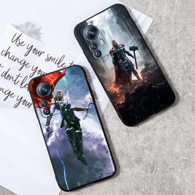 Funda de teléfono Vengadores Capitán América Thor para Xiaomi Mi 15 14 13 13T 12 12T 12S 11 11i 11T Pro Ultra Lite 5G funda suave negra - imagen 2