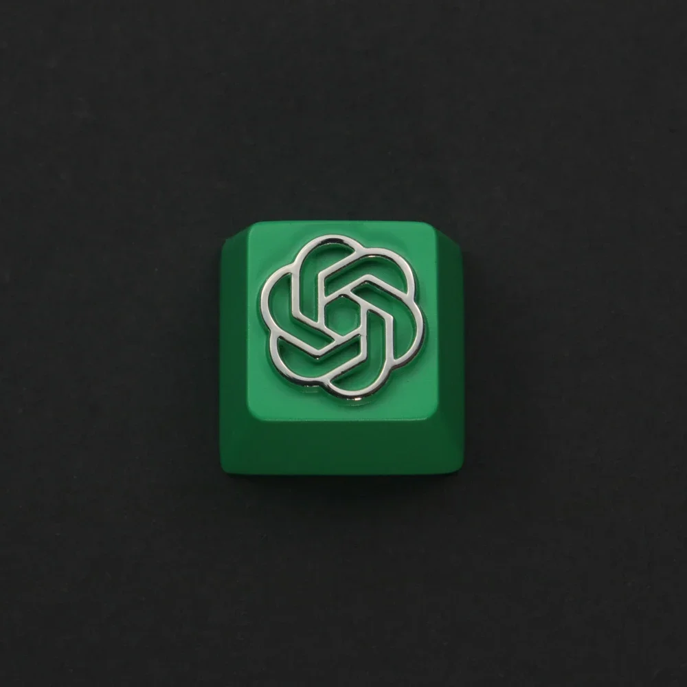 Keystone Artisan Keycaps Green OpenAI GPT para teclado mecánico Altura OEM Aleación de aluminio zinc Altura R4 - imagen 2