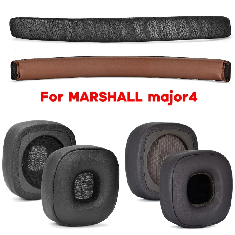 Almohadillas de esponja de memoria de repuesto para auriculares Marshall Major 4 /Major IV, almohadillas para los oídos, manguitos para la cabeza