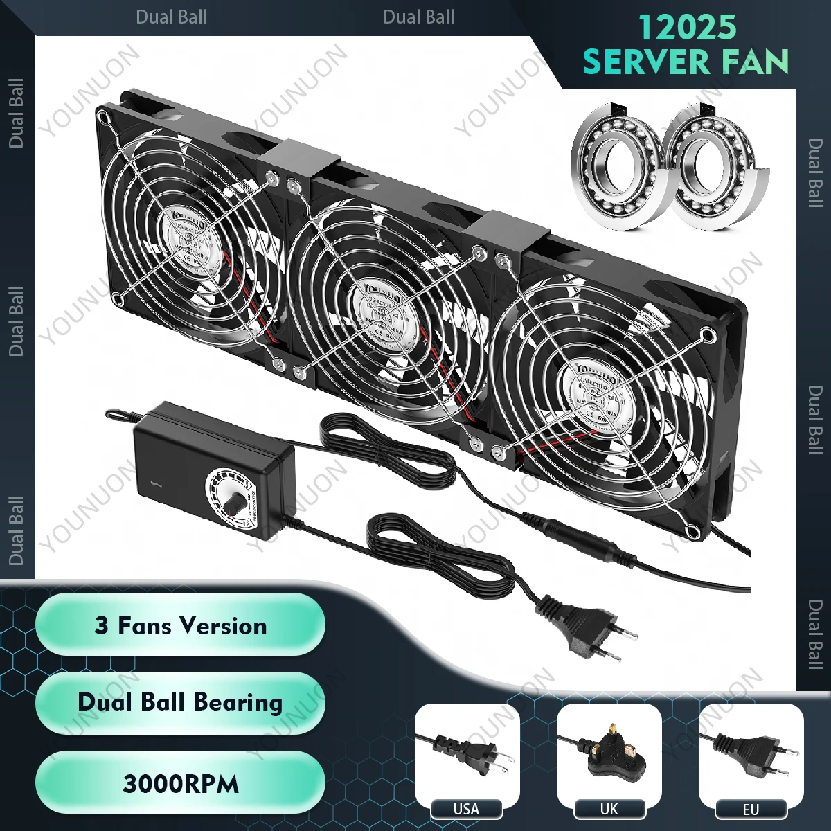 3 Fans Dual Ball