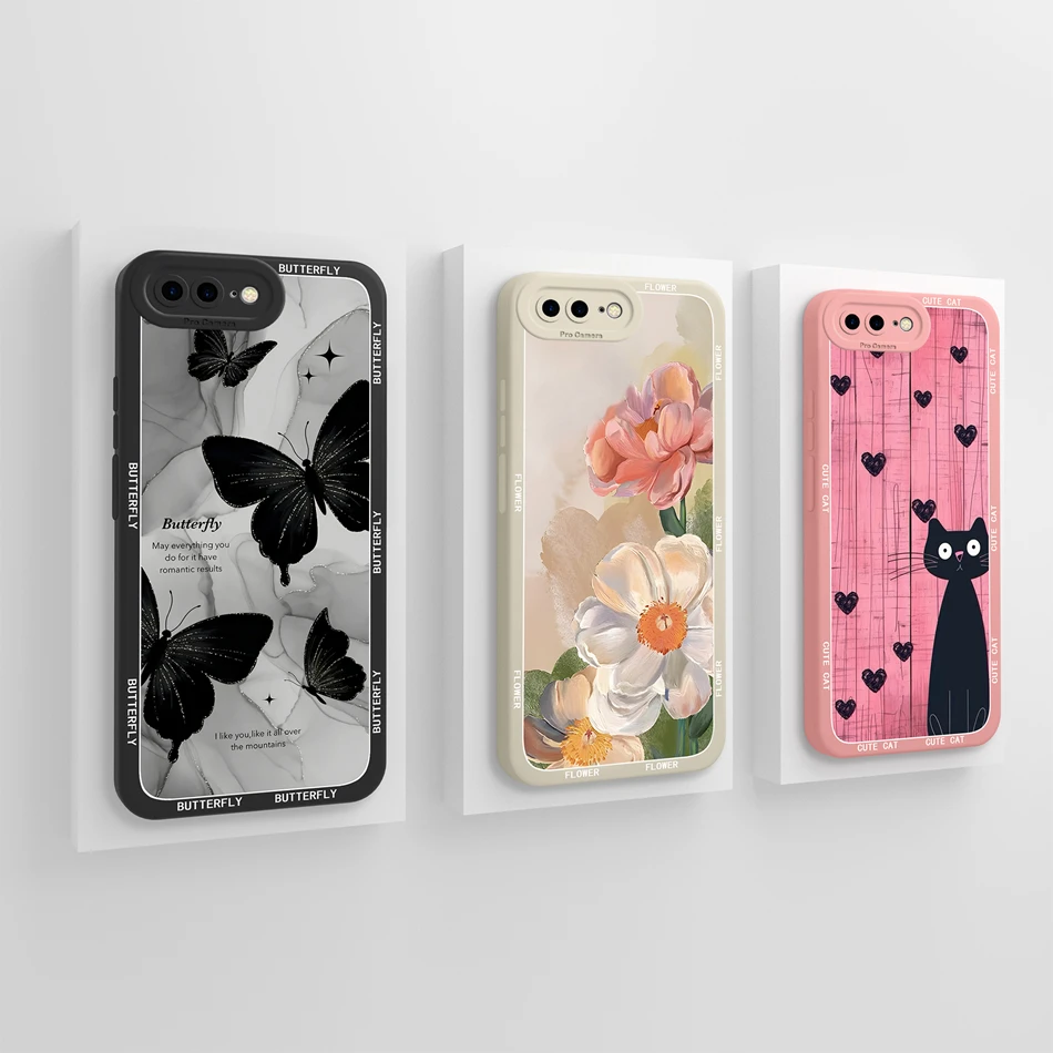 Para iPhone 7 8 Plus iPhone SE funda trasera estética para iPhone7 Plus iPhone8 Plus iPhoneSE carcasa de teléfono de silicona líquida suave - imagen 4