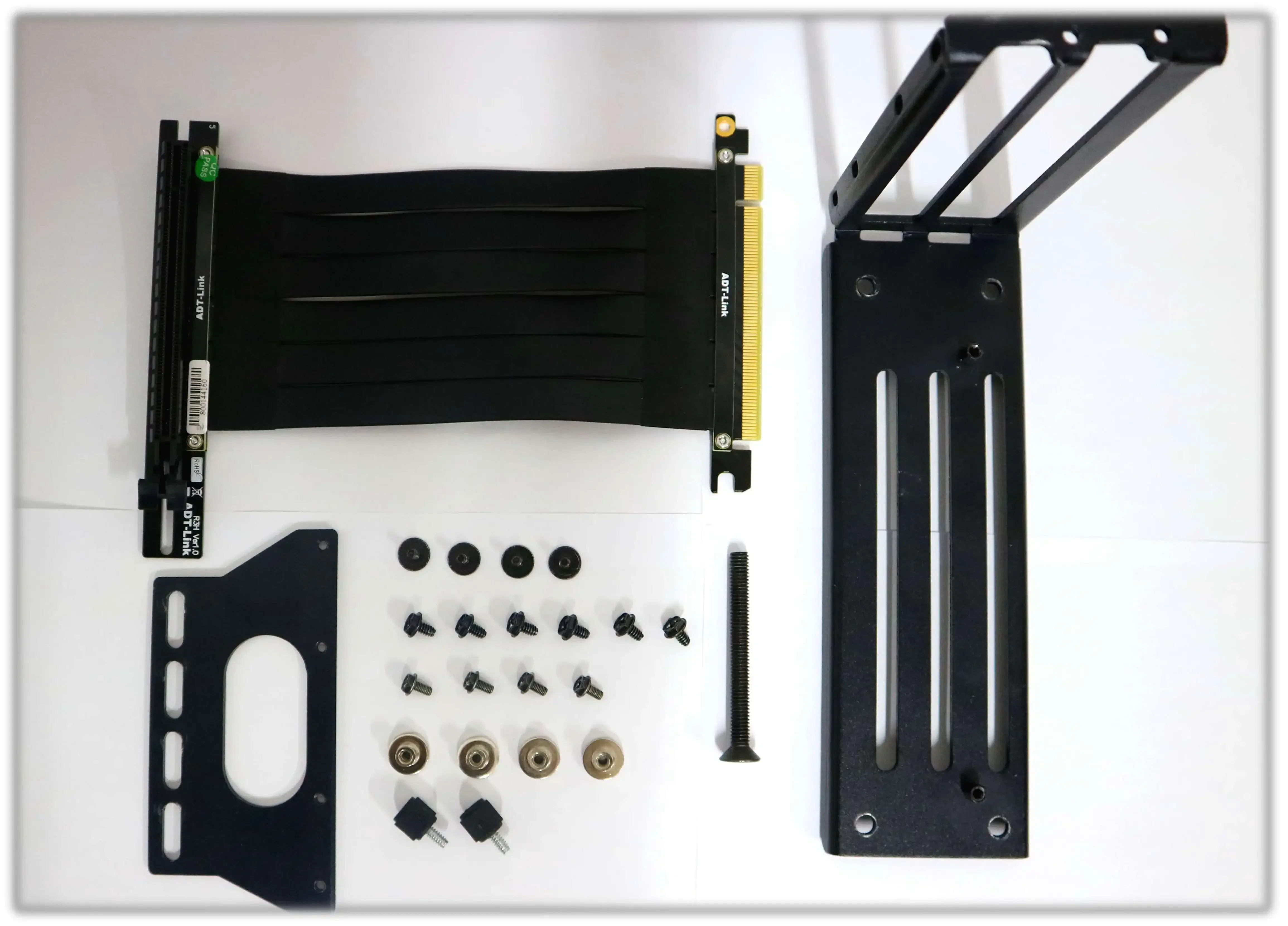 ADT-Link GPU Kit de soporte de montaje Vertical GEN4 PCIe 4,0 X16 Cable elevador 200mm 250mm ATX tarjeta gráfica soporte de montaje de dirección - imagen 5