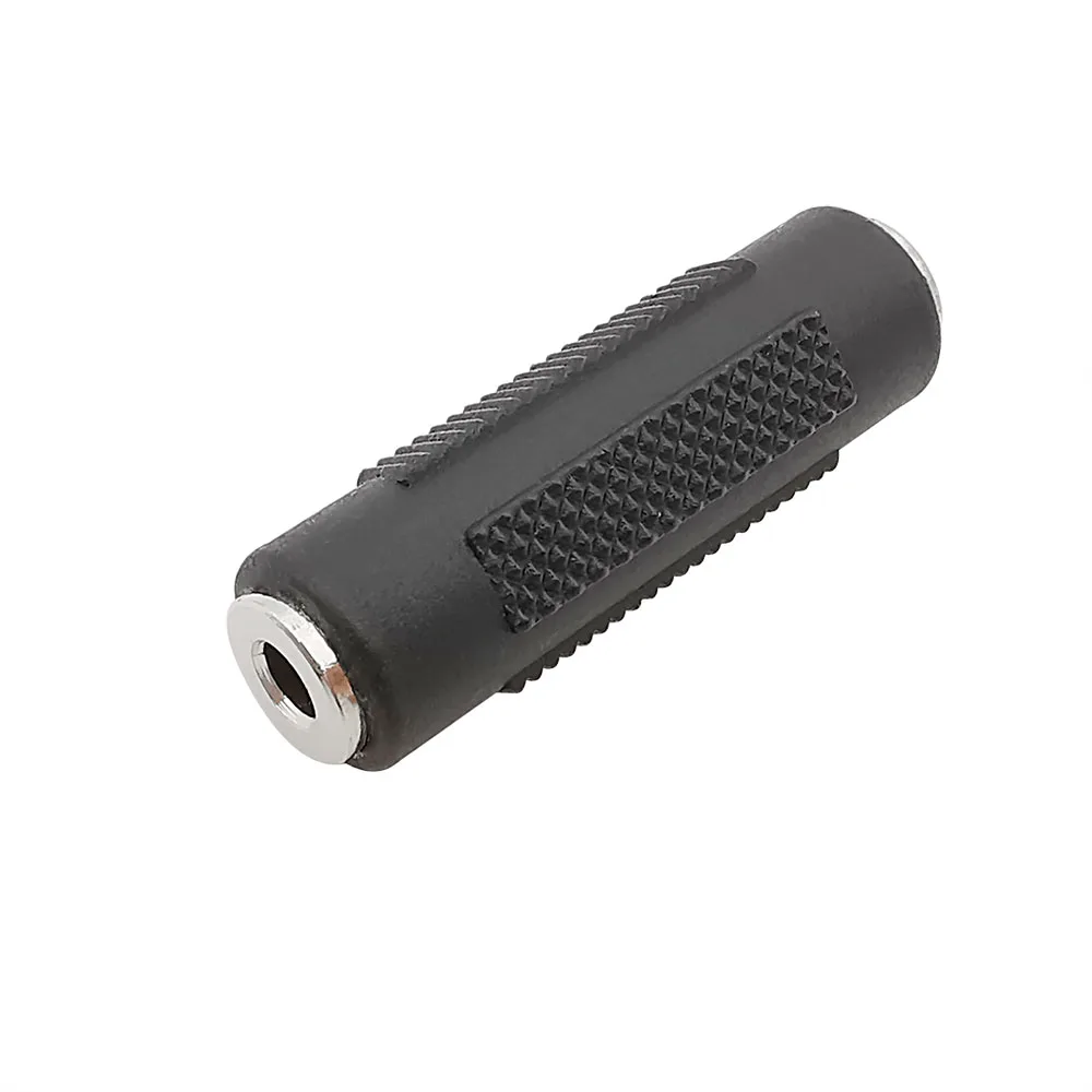 Adaptador acoplador de Audio negro, 3,5mm hembra a 3,5mm, 1/8 pulgadas, Conector de extensión de Cable de Audio estéreo hembra para auriculares AUX - imagen 4