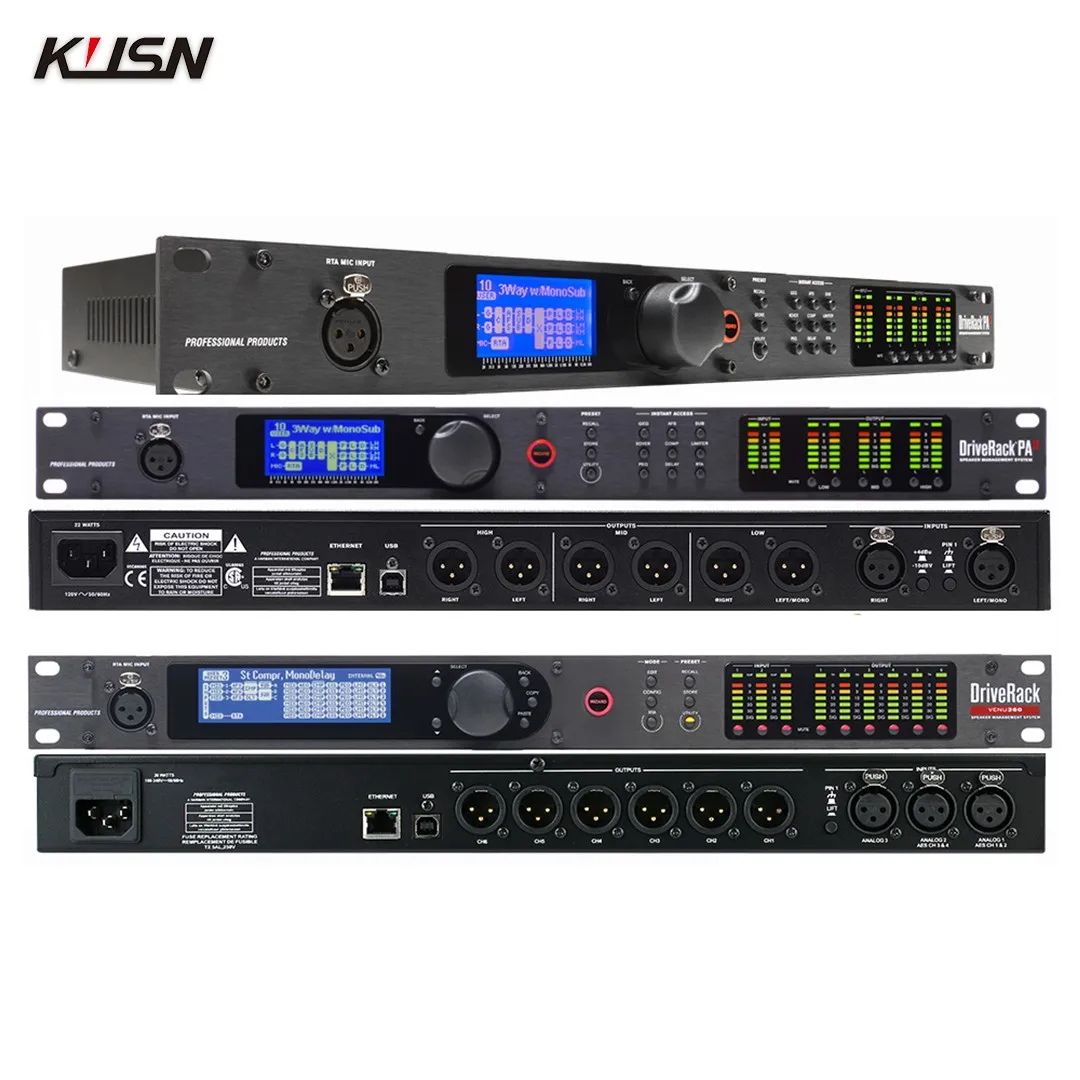 Procesador de Audio PA2 DriverRack, 2 entradas, 6 salidas, procesador de Audio de escenario, Software Original, altavoz profesional, equipo de Audio