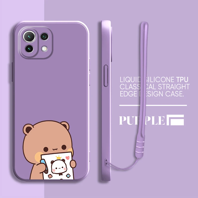 Funda de teléfono de oso de pareja de dibujos animados para Xiaomi Mi 10T 11T 12T Pro 11 12 Lite 13 funda suave - imagen 3