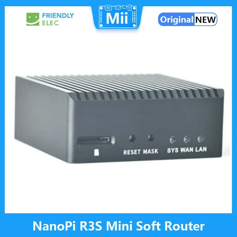 Friendly NanoPi R3S LTS 1GB/2GB RAM 0GB/32GB EMMC Mini enrutador suave con Rockchip RK3566 Android Box puerto de red dual - imagen 2