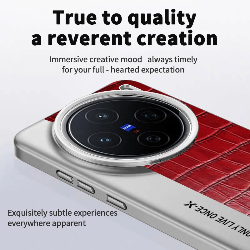 Para VIVO X200 Ultra funda de lujo de cuero PU funda protectora trasera para cámara para VIVO X200 Pro Mini X200S X200Ultra carcasa de teléfono - imagen 3