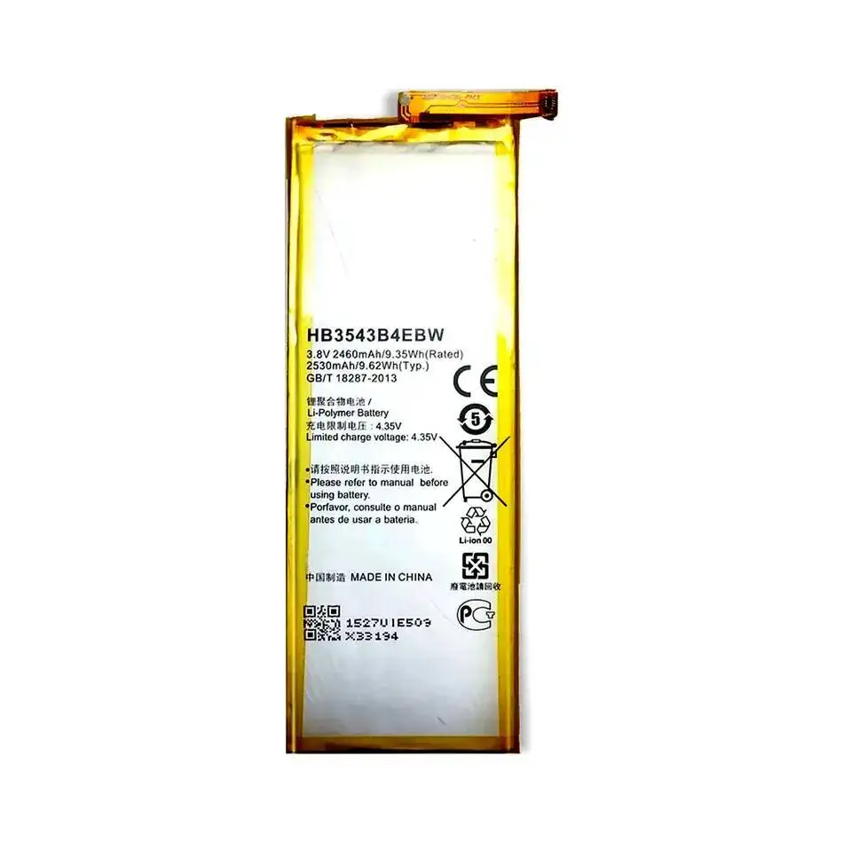 Batería de teléfono móvil HB3543B4EBW 2460Mah para Huawei Ascend P7 P7-L07 L09 L00 L10 L05 L11 - imagen 2