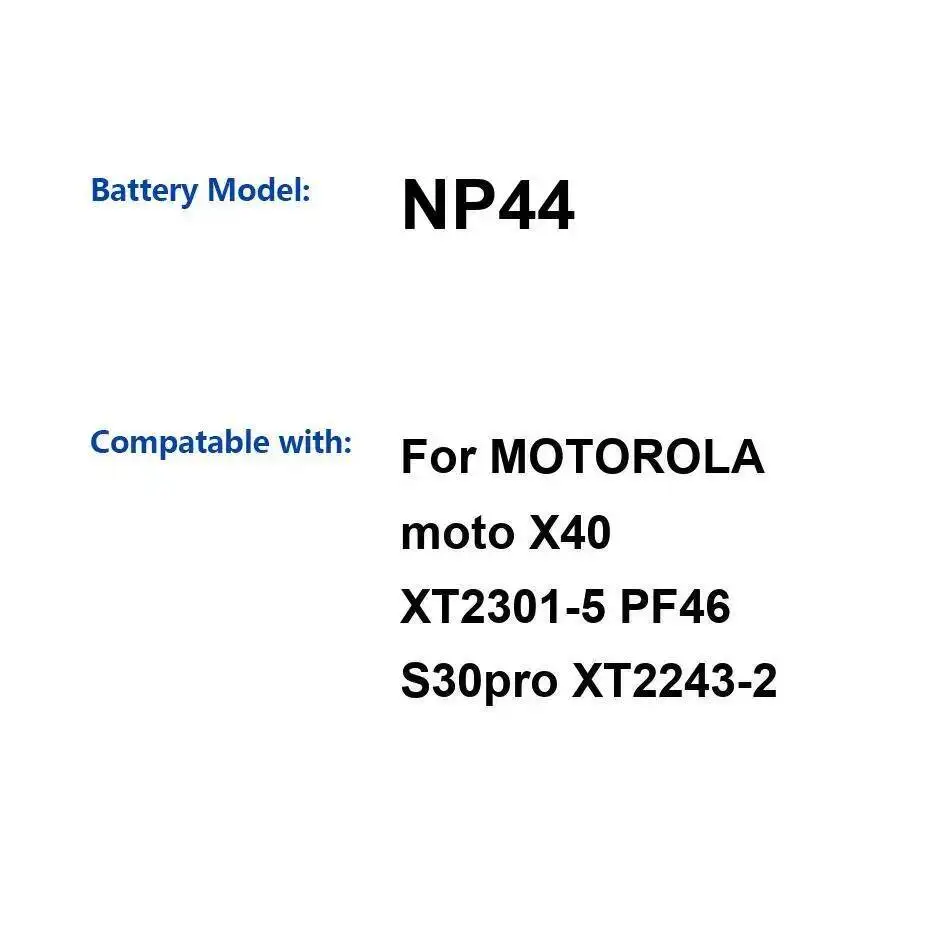 Para Motorola Moto X40 XT2301-5 PF46 S30 Pro XT2243-2 4400Mah buen rendimiento de baja temperatura batería de teléfono móvil NP44 estable