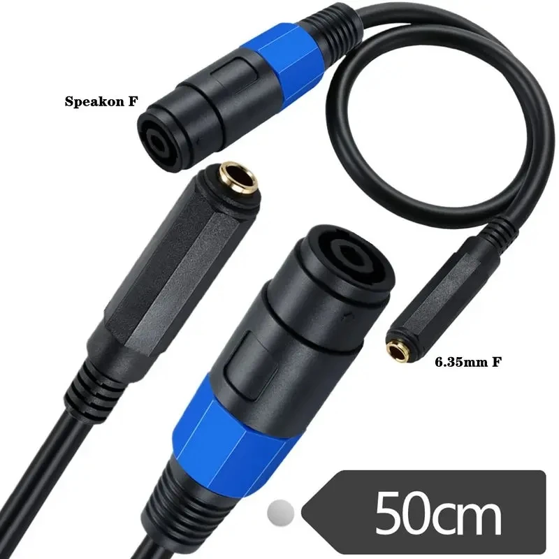 Cable de altavoz Speakon macho hembra a 6,35mm TS Mono codo de 90 grados od8.0 mm cobre puro 0,6 m2 - imagen 2