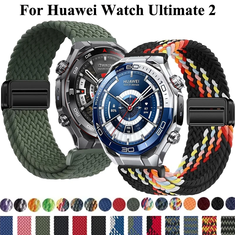 Bucle Solo trenzado para Huawei Watch Ultimate 2 Sport 20mm 22mm Correa de nailon para Huawei Ultimate/Bubs/GT 6 5 4 3 2 GT6 Pro 42 46mm
