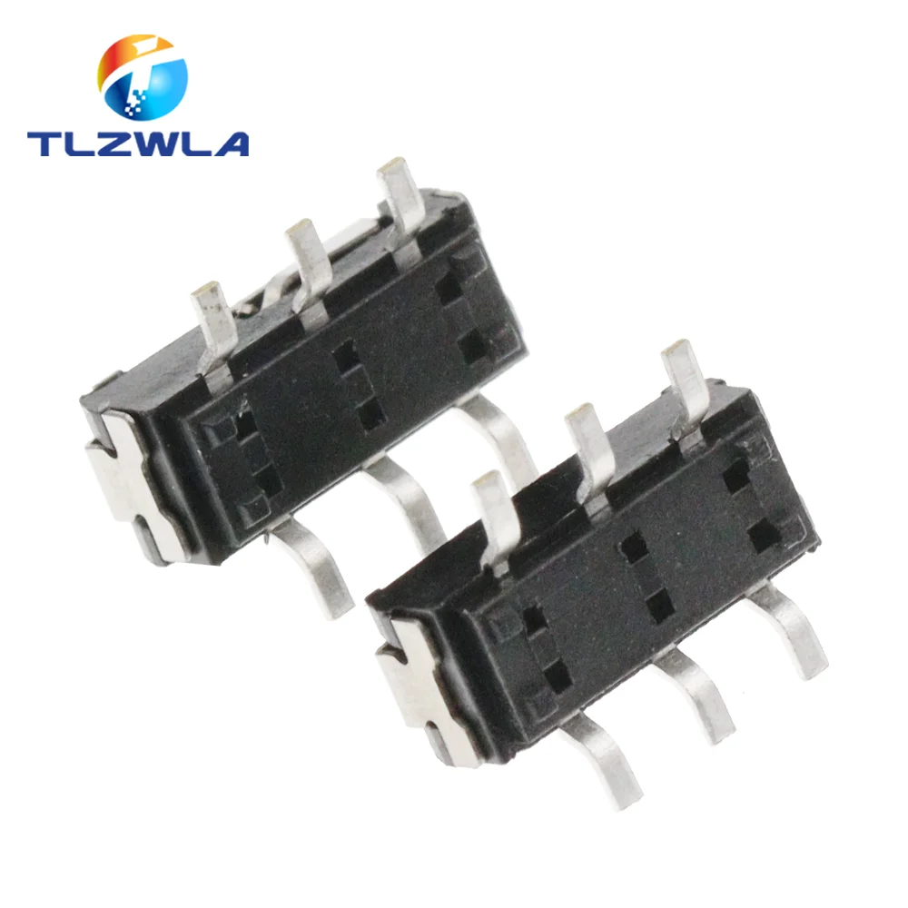 10 Uds MSS22D18 Mini interruptor deslizante SMD SMT en miniatura 2P2T 6 pines mango alto 2MM para interruptor de DVD - imagen 3