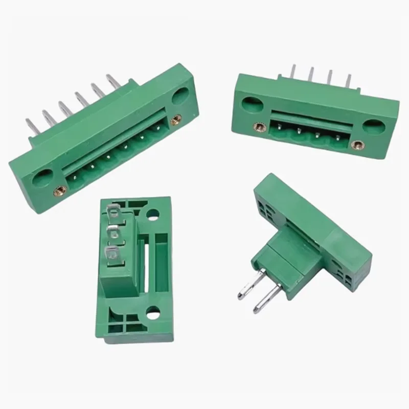 2EDGWB 5,08mm paso a través de la pared tornillo bloque de terminales conector de cable 2P3P4P5P6P7P-16P conector de clavija de Terminal de pared de mamparo enchufable