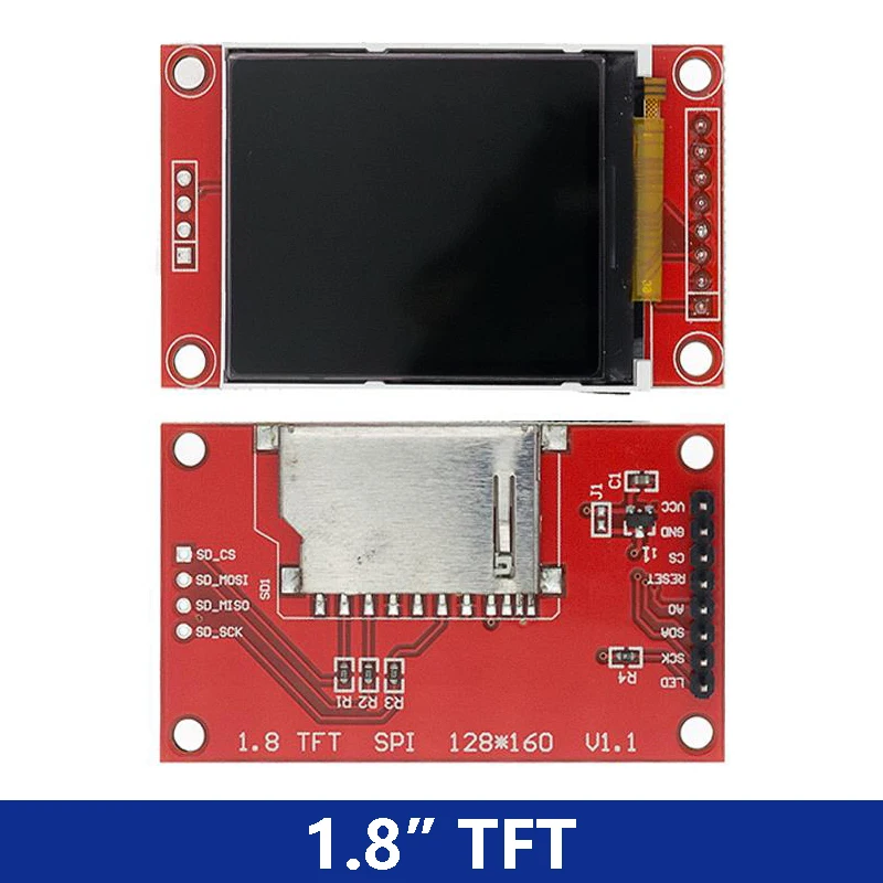 Módulo LCD TFT de 1,8 pulgadas Módulo de pantalla LCD SPI serial 51 controladores 4 controlador IO resolución TFT 128*160 para Arduino