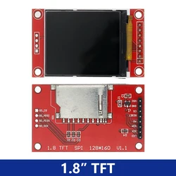 Módulo LCD TFT de 1,8 pulgadas Módulo de pantalla LCD SPI serial 51 controladores 4 controlador IO resolución TFT 128*160 para Arduino