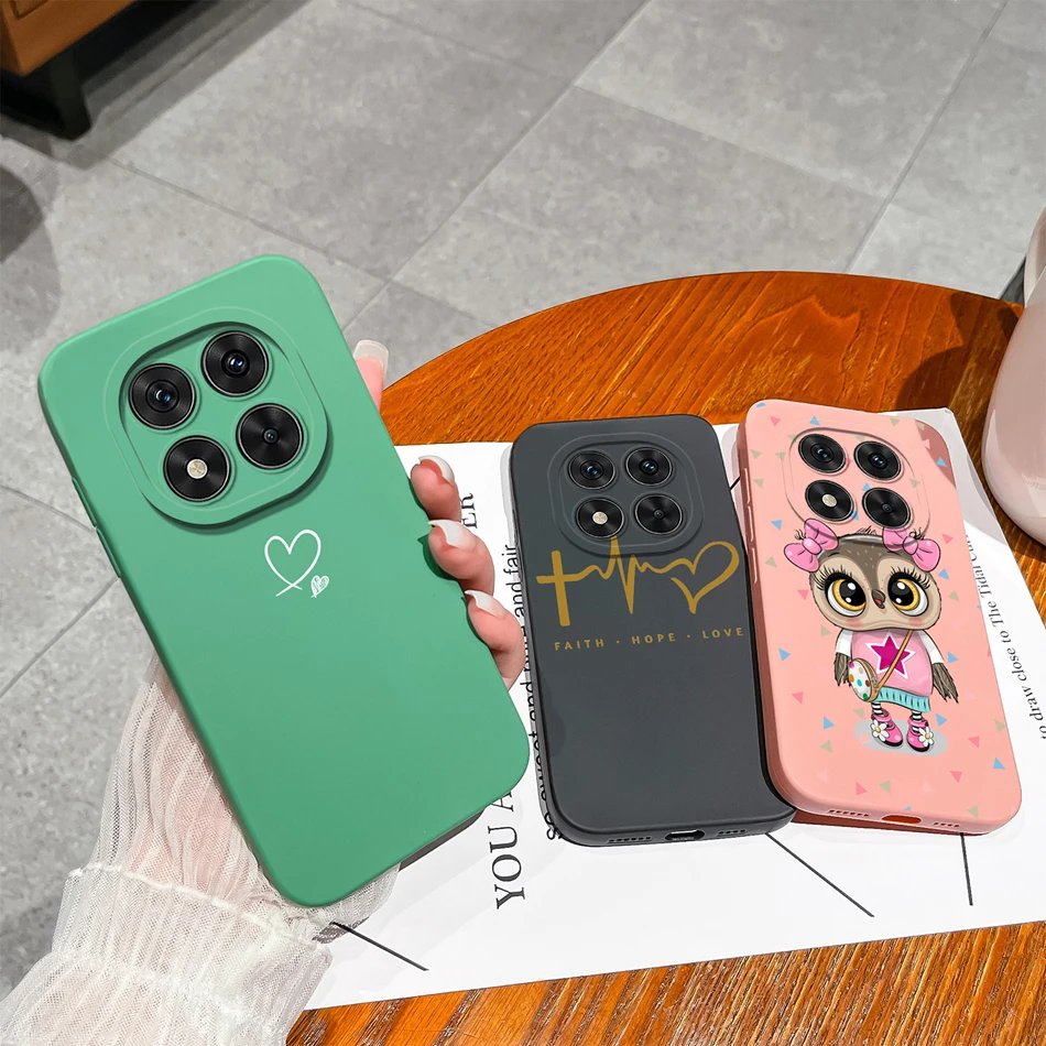 Para Poco X7 Pro funda trasera de teléfono con corazón a la moda para Xiaomi Poco X 7 Pro silicona líquida suave carcasa de protección completa Fundas - imagen 3