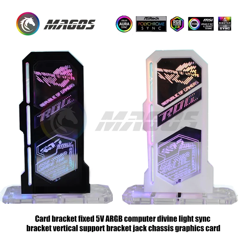 Soporte Protector de tarjeta gráfica, equipo de prevención de caídas, diseño de espejo Vertical, opción de logotipos de credos de marca, 5V RGB AURA SYNC - imagen 4