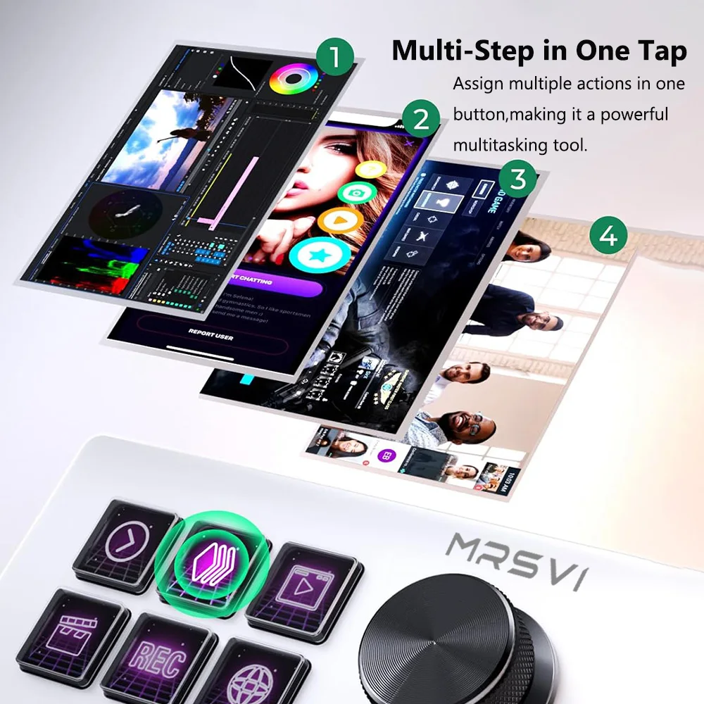 MRSVI N3 Stream Dock teclado Macro programable Panel de consola multifuncional Assistente botón personalizado Mini teclado para PC - imagen 3