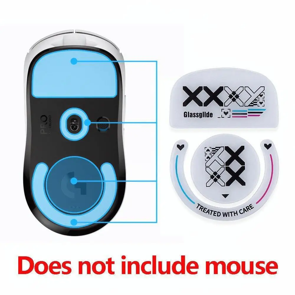 Patines de ratón de cristal para Logitech GPW, almohadillas para pies de ratón de 1. a/2 a/3 a generación, accesorios para ratón con borde curvo 2.5D delgado y duradero suave - imagen 2