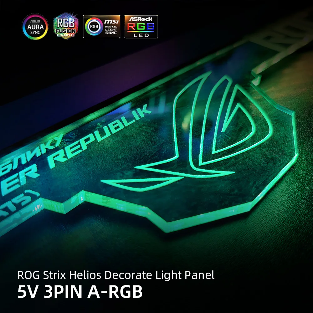 Panel RGB superior transparente para chasis ROG Strix Helios, carcasa acrílica personalizada, decoración ARGB, iluminación ASUS Faith 5V/12V AURA, GX601