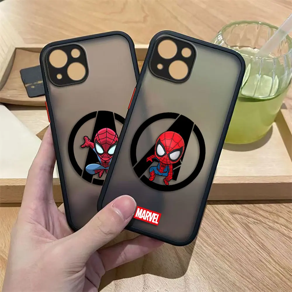 Funda de teléfono mate The Avengers Spider-Man para Xiaomi 10T 11 11T 12 12X 12S 12T F4 F5 M3 M4 X3 X4 X5 GT NFC PRO TPU carcasa DIY - imagen 2