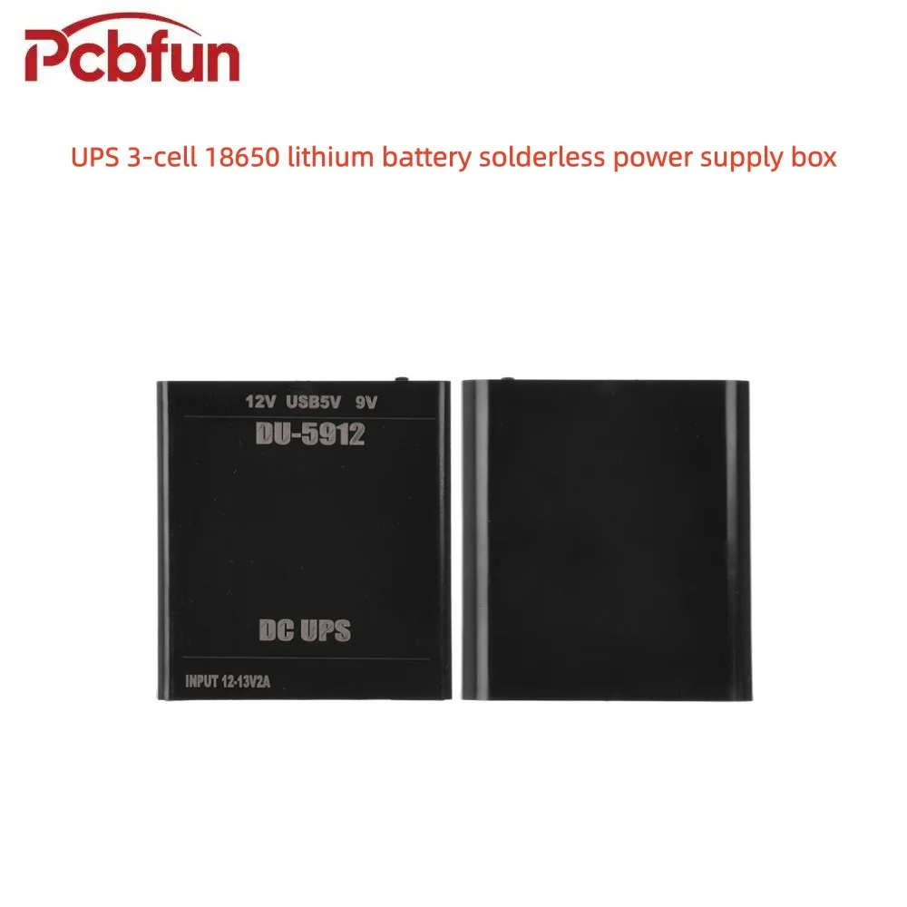 UPS-caja de fuente de alimentación sin soldadura, batería de litio 18650 de 3 celdas, enrutador, módem óptico, caja de fuente de alimentación ininterrumpida de 5V/9V/12V
