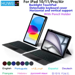 Funda para teclado iPad Funda para iPad 10 10th A16 11th Generación Pro 11 Air 6 11 "Air5 4 10,9 iPad 10,2 7th 8th 9th Funda con soporte