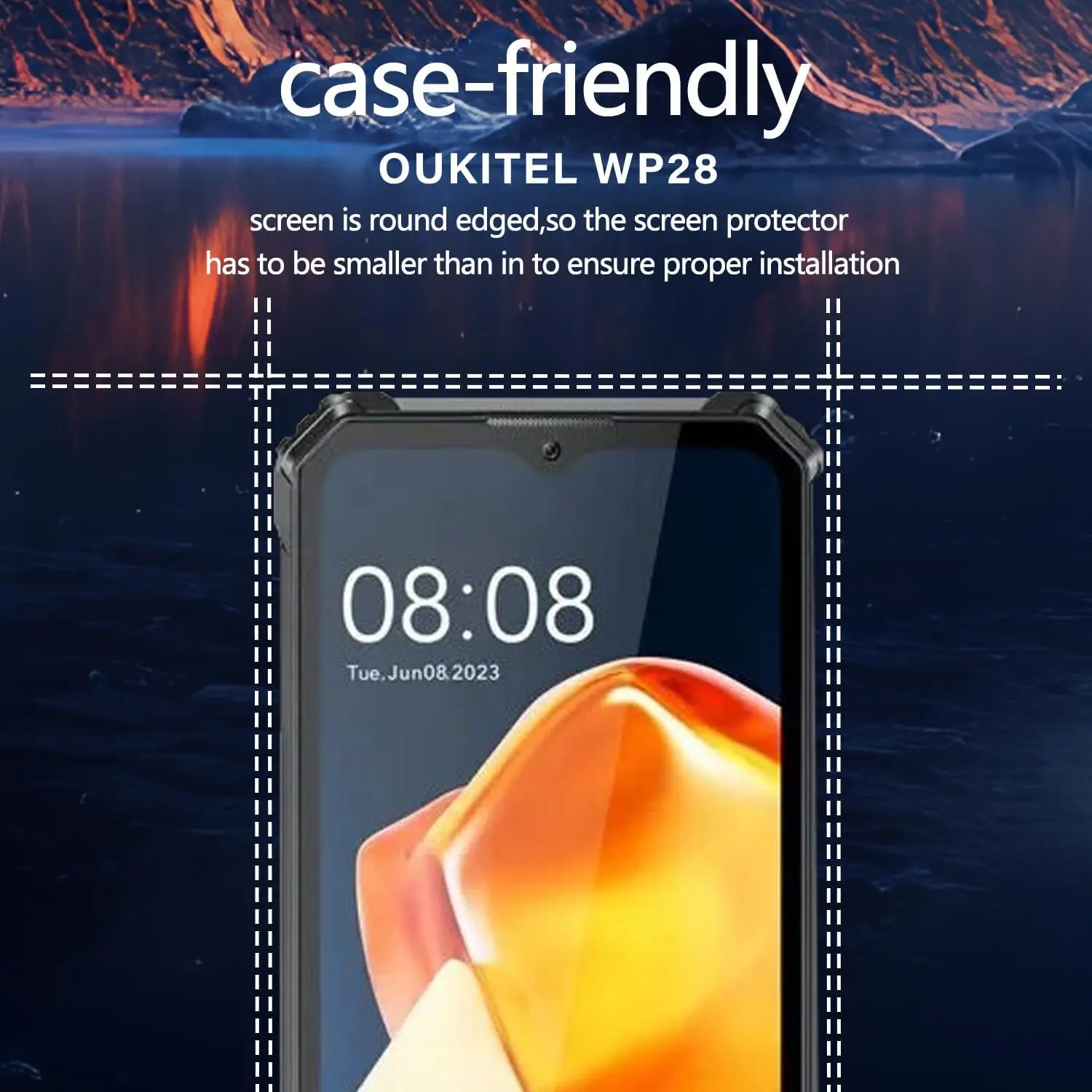 Vidrio Templado 2.5D 9H para Oukitel WP28 WP28 S G1 6,52 "protector de pantalla de vidrio para Oukitel G1 Protector de lente de cámara suave - imagen 5