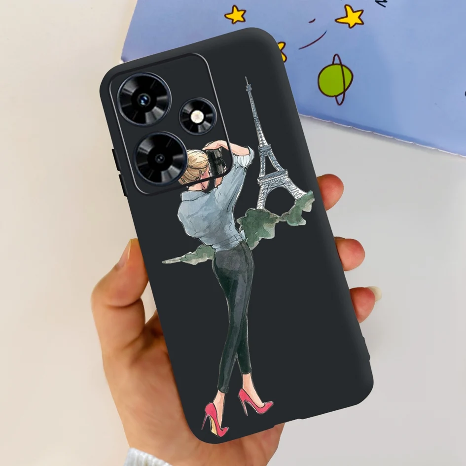 Funda trasera de TPU suave para Infinix Hot 30, cubierta de silicona negra con diseño de astronauta encantador, compatible con 30 Hot30 Play X6831 - imagen 2