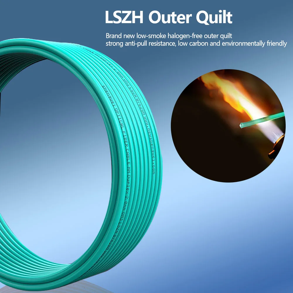 HOOLNX OM3 LC a LC UPC Cable de conexión de fibra óptica multimodo dúplex MMF 50/125μm 10Gbps curva insensible 2,0mm Cable de fibra óptica - imagen 3