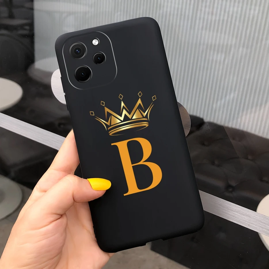 Funda bonita con letras de corona para Huawei Nova Y61, funda de EVE-LX9 de TPU suave a prueba de golpes para Huawei Nova Y61 Y 61 NovaY61 - imagen 2