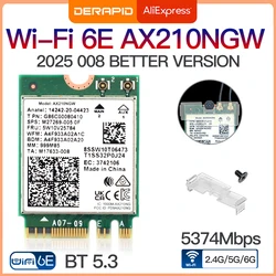 Tarjeta WiFi 6E AX210 con Bluetooth 5.3 para Windows 10/11